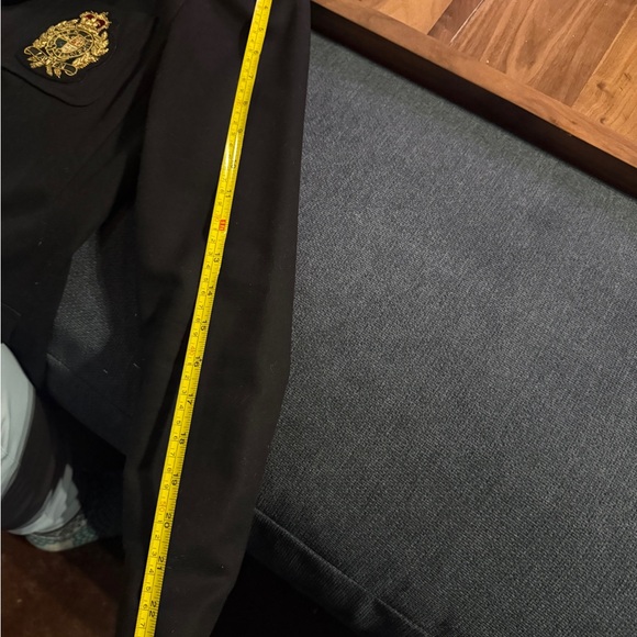 Vtg Lauren Ralph Lauren Womens Blk L/S Gold Buttons Embroidered Pocket Blazer 8 - Picture 11 of 12